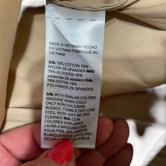 Chico’s Lace-Up Grommet Tunic Top Tan Beige Size 2 (L/12) - Picture 5 of 9